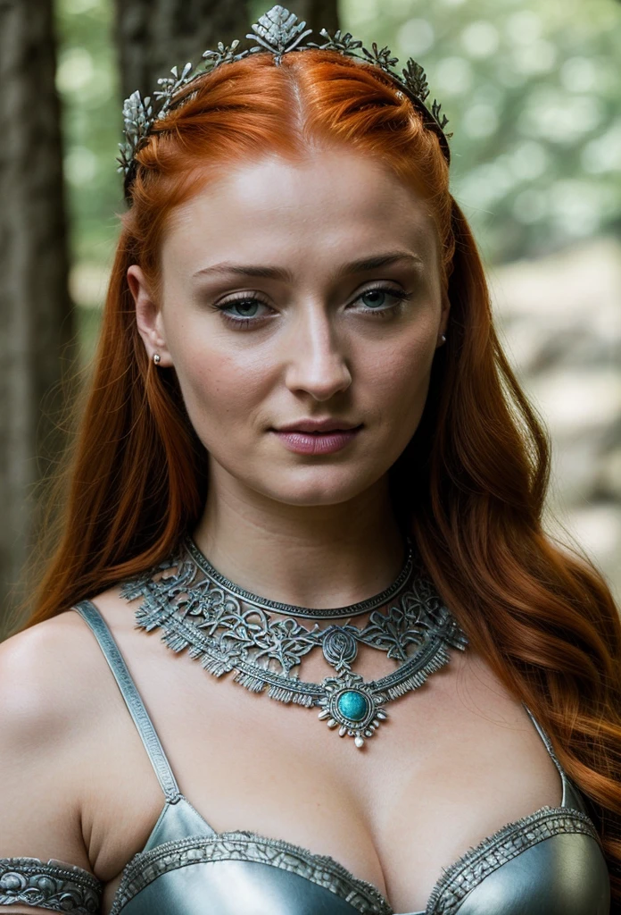 Foto RAW, Sansa Stark, Extremely gorgeous lady, Sansa Stark PLAYED BY Sophie Turner, Full figured woman, heavy physique, voluptuous, curvy, Full figured lady, thick fleshy figure, bulky figure, beautifully styled hair, Queen Sansa Stark, she a mature woman now, milf, sexy mediaeval battle dress, gladiator woman, body, 45 years old Woman, body revealing costumes, perky breast, alluring figure, big natural breast, mediaeval costumes, mediaeval queen dress, erotic costumes, lusty physique, seductive figure can capture every people's attention, Game of thrones costumes, revealing captivating figure, Mediaeval costumes, revealing clothes, A tomboy, she would rather fence than dance, warrior queen , game of thrones screen caps, Game of Thrones Series, (pele altamente detalhada: 1.2), 8k UHD, DSLR, soft-lighting, alta qualidade, grain of film, Fujifilm XT3
