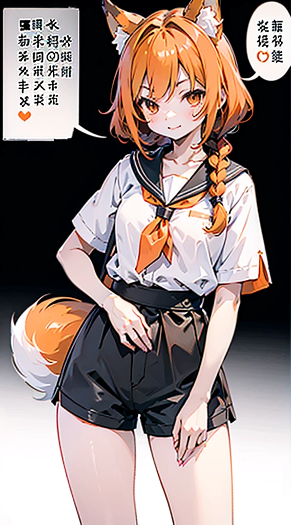 Japanese style high school shirt，cute男孩子，furry，furry，hairy，furry，hairy，furry，Body hair，Hair covers the whole body，Gentle smile，shota，Anthropomorphic Fox，Fox Boy，小braid，braid，Youthful feeling，Close-up above the waist，Hip bulge，Bulge between the thighs，Hip bulge，cute，Orange hair，Orange hair all over body，全身Orange hair，Japanese school uniform shirt，shorts，shorts，Big butt，Petite figure，Thin waist，Slim figure，Classroom Background，Indoor background，Campus style，individual，individual，individual，Q version style，American anime style，femboy，femboy，Oval face