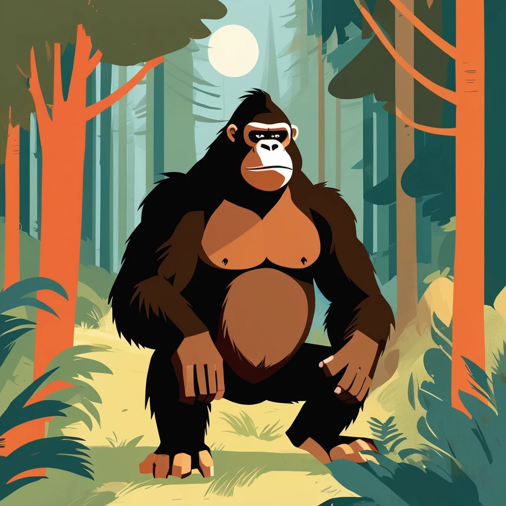 Donkey Kong , art by Sophie Roach , art by Jon Klassen , art by Michael Cho , art by Sophie Roach、sunglasses,camping,gorilla-like