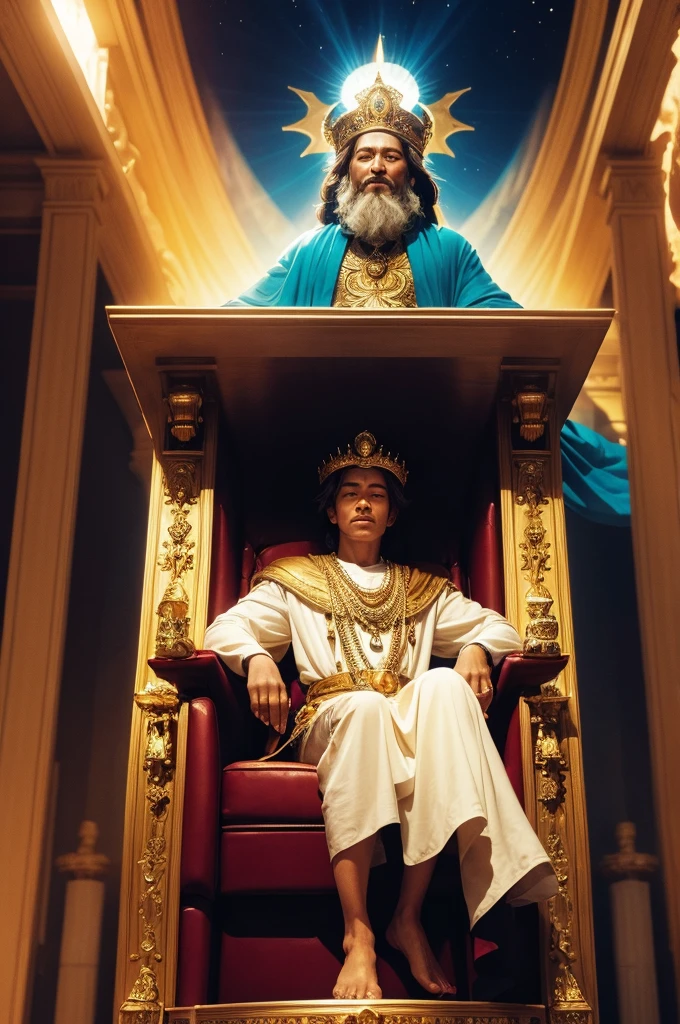 God on his throne like the face SUPER BRIGHT MORE THAN THE MIDDAY SUN