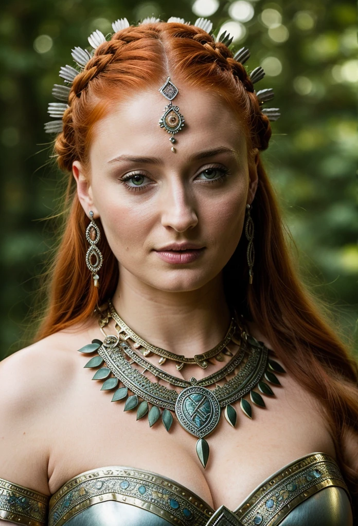 Foto RAW, Sansa Stark, Extremely gorgeous lady, Sansa Stark PLAYED BY Sophie Turner, Full figured woman, heavy physique, voluptuous, curvy, Full figured lady, thick fleshy figure, bulky figure, beautifully styled hair, Queen Sansa Stark, she a mature woman now, milf, sexy mediaeval battle dress, gladiator woman, body, 45 years old Woman, body revealing costumes, perky breast, alluring figure, big natural breast, mediaeval costumes, mediaeval queen dress, erotic costumes, lusty physique, seductive figure can capture every people's attention, Game of thrones costumes, revealing captivating figure, Mediaeval costumes, revealing clothes, A tomboy, she would rather fence than dance, warrior queen , game of thrones screen caps, Game of Thrones Series, (pele altamente detalhada: 1.2), 8k UHD, DSLR, soft-lighting, alta qualidade, grain of film, Fujifilm XT3