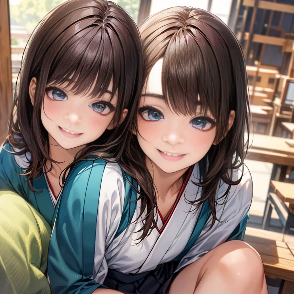 Japanese、17-year-old student、Beautiful girl、Brown haired、Beautiful Eyes、Realistic Skin、、(8K、masterpiece)、(Realistic、フォトRealistic)、Highest quality、Very detailed、Ultra-detailed、Beauty、cute、Japanese、Laughter、Close-up portrait、Healthy Face、、Checked skirt