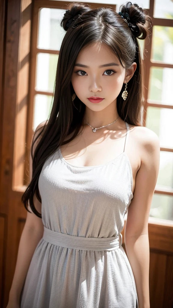 ((Beautiful girl's sexual situation:1.3)), (Petite and slender body line)、Beautiful breasts、Cleavage:0.8、Thin thighs、Small beautiful butt、Narrow waist, (Detailed eyes and face:1.2, Professional photography techniques)、(Perfect Anatomy)、(Gaze at the viewer、:1.5、Shy face:1.2、blush:1.2)、(Highest quality、Highest quality、Masterpiece、Ultra high definition、Reality)、(Detailed hands:1.2、Anatomically correct hand:1.1、Beautiful little hands of a girl:1.3)、(Dynamic Pose:1.2)、(Short Hair、Smooth, straight, beautiful hair:1.3)