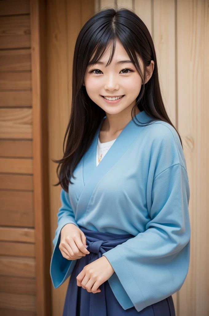 Japanese girl smiling with dimples