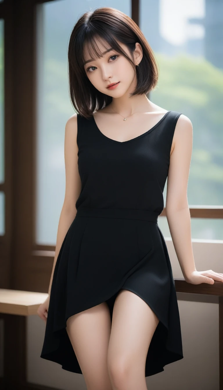 8K, Ultra-high resolution, Highest quality, masterpiece, 三分割法によるphotograph,Surreal, photograph, 1 Girl, (16 years old:1.3), pretty girl, Cute face, Beautiful eyes in every detail, 細かくdetailedに,masterpiece,One Girl:1.2, Japan Female Announcer, whole body,from behind,blush,closed eyes,shy,Black Hair,Bob with bangs,ballet,Spanking,Captivating ass,Delicate and smooth skin, Realistic Skin, Perfect and beautiful face ,完璧でCute face, Skin with attention to detail, Perfect limbs、Narrow waist、Thin legs)、Browsing Caution,Beautiful leg line beauty,Looking at the audience、beauty,Long neck、(((Ideal body type))),A cup small breasts :2,、Portraiture:2、Perfect Anatomy、鮮明なdetailed、detailed、Surreal、Light and shadow,Strong light