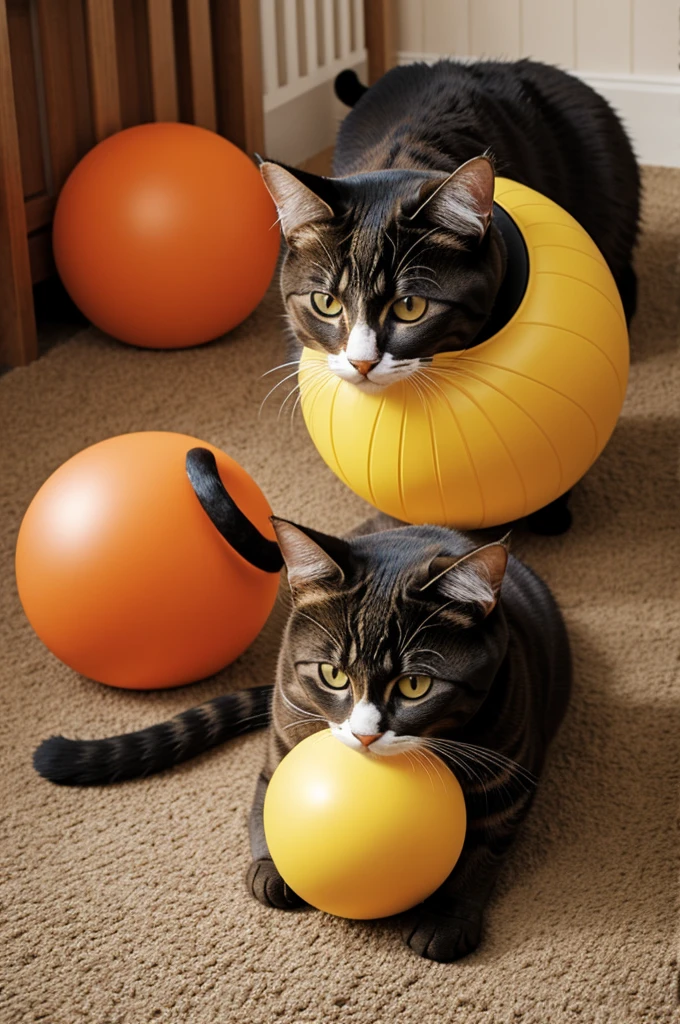 Cat in ball