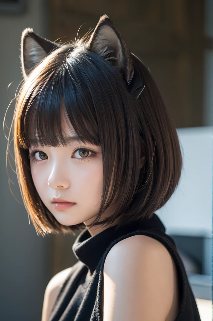 Wolf cut girl
