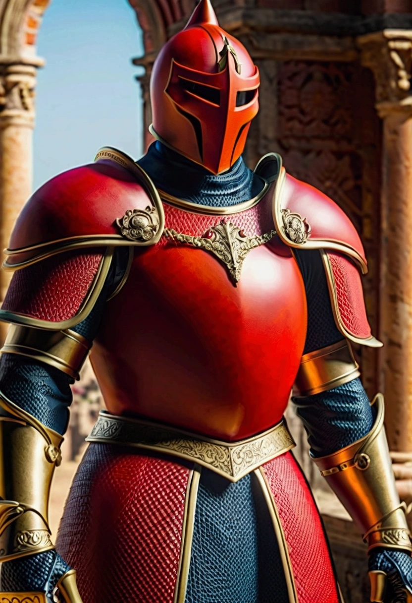Magnificent digital illustration of an anthropomorphic humanoid red tomato knight, adorned in gleaming medieval armor. The tomato's face retains its distinctive, plump features - rosy cheeks, a button nose, and a determined expression that conveys a sense of noble purpose.
The tomato knight stands tall and proud, their armored form casting a imposing silhouette against the backdrop of a grand, towering castle. The ornate architecture and the weathered stone walls evoke a sense of medieval grandeur, setting the stage for this valiant, produce-based warrior.
The attention to detail in the knight's armor is exceptional, from the intricate metalwork to the smooth, rounded edges that complement the tomato's natural shape. Crimson and gold hues dominate the color palette, imbuing the scene with a regal and heroic air.
This captivating fusion of the whimsical and the noble creates a truly unique and memorable fantasy character. The anthropomorphic tomato knight exudes a powerful presence, their role as a protector and defender of the realm made all the more endearing by their fresh-faced, produce-inspired visage.
The high-resolution rendering and the skilled composition result in a digital artwork that is both visually striking and brimming with a sense of imagination and wonder. This tomato knight is a testament to the artist's ability to breathe life into unexpected and delightful fantasy concepts.