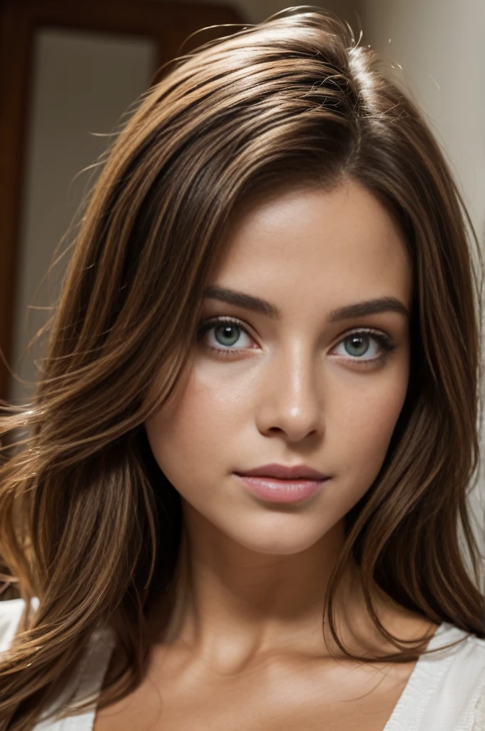 cue de femme brune en sous vêtement