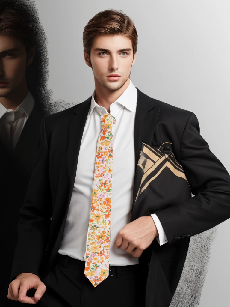 Change to a handsome foreign model,Change the background to something more advanced