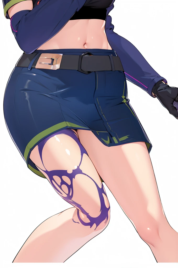 Girl,,Pencil Skirt,jeans,underwear,Thighs,Purple tattoo,Belly button,belt,4K,8K,Highest quality