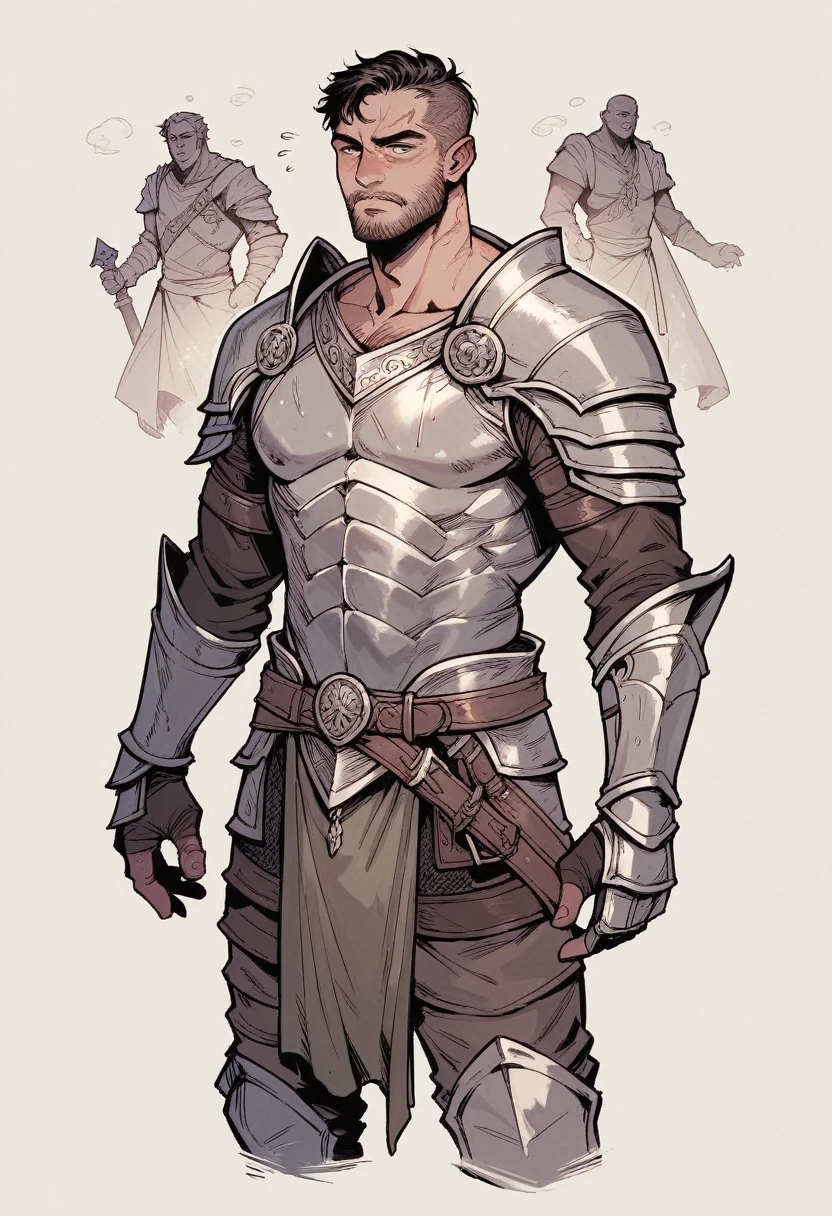 1 man, dnd, fantasy, epic,armor,human