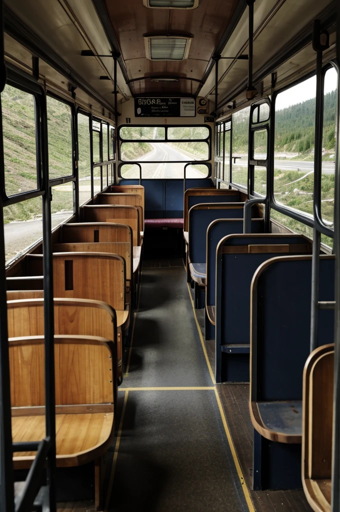 Bus inside the landslide