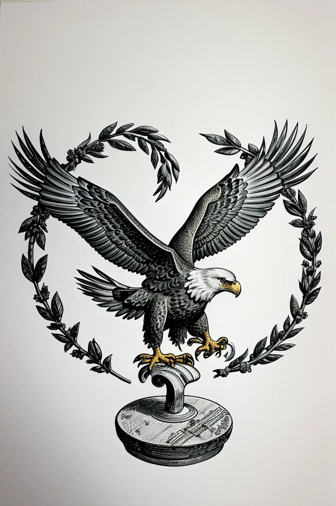Create a symbol using eagle in letter M