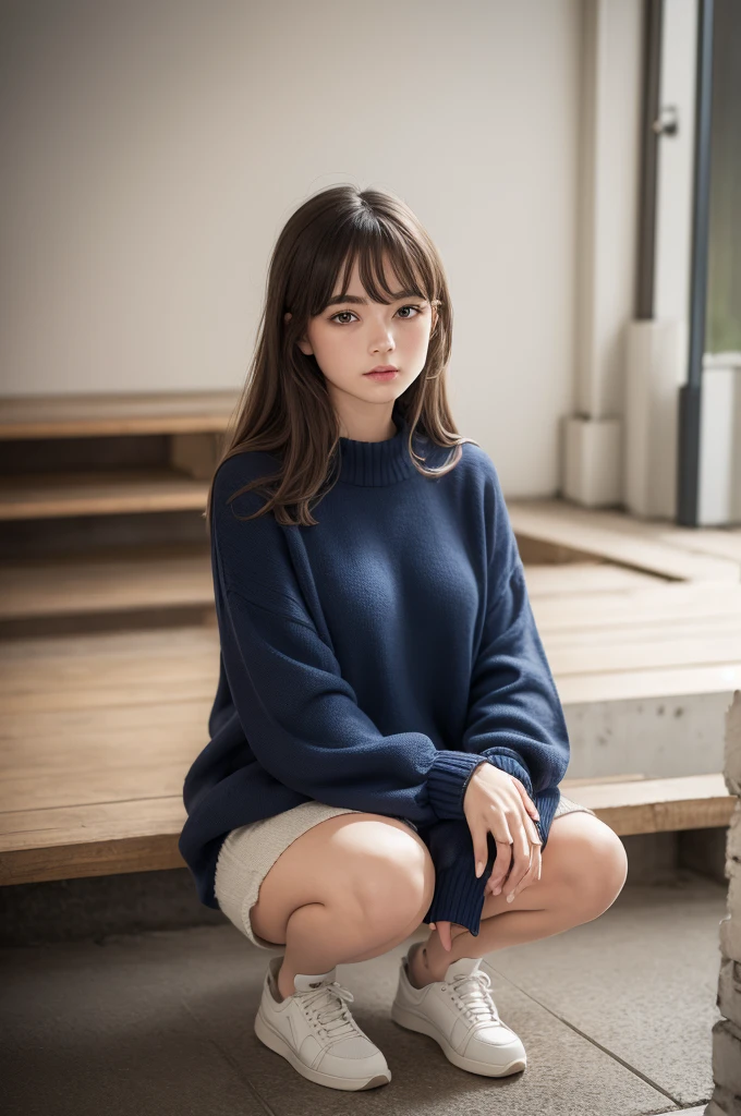 ((best qualityer)), ((work of art)), (detailded), 1 girl, ombro to ombro sweater,