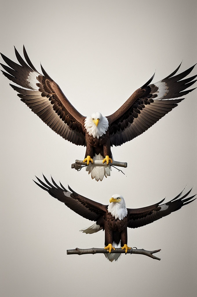 Create a logo using eagle in letter M