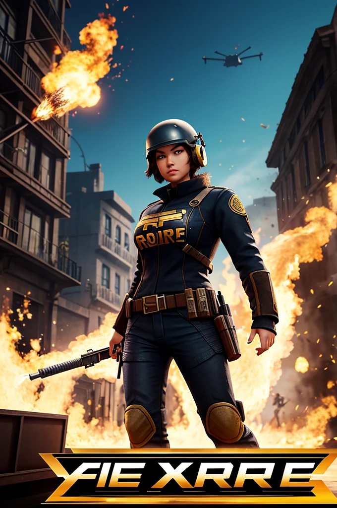 Create an animated logo of the free Fire game with the name XITADO参ㅤ