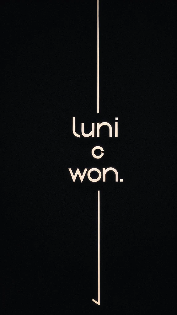 Create a logo the word of "RUMI", write in a word , create dark theme with black background