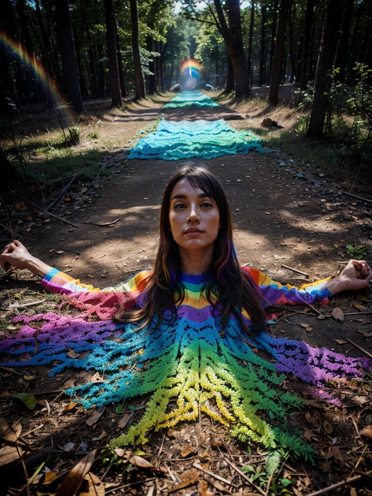 Psychedelic, rainbow, trip, wood