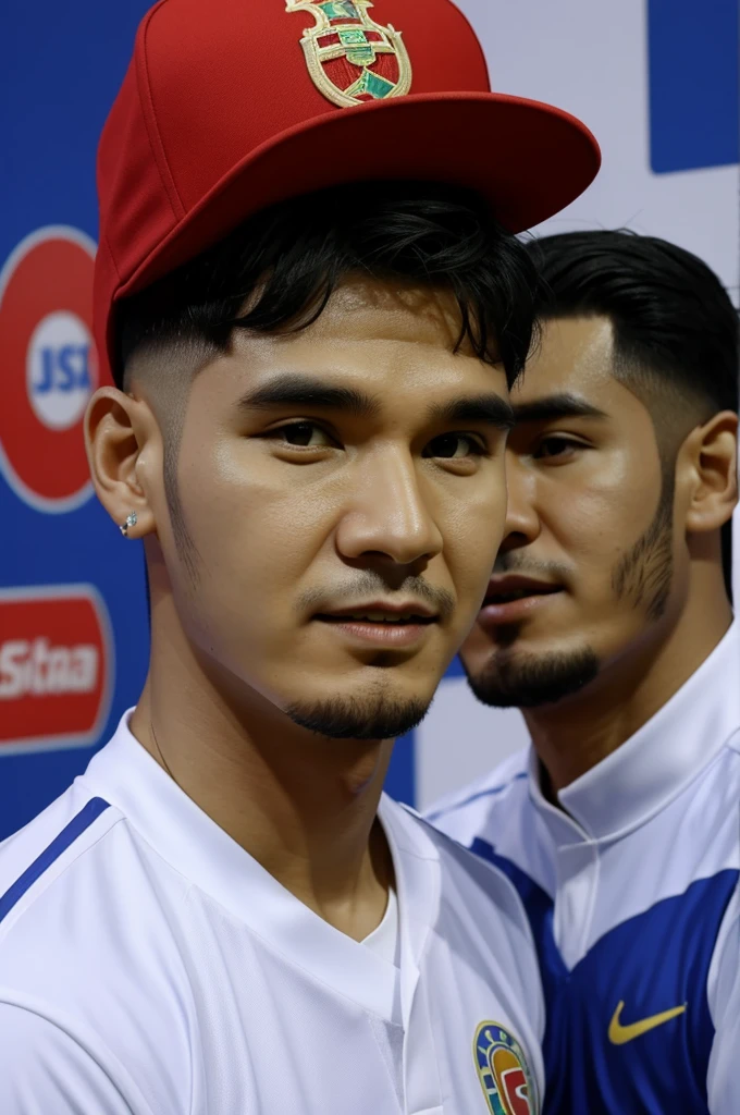 Suga BTS singer with Mojica player of the Colombian national team