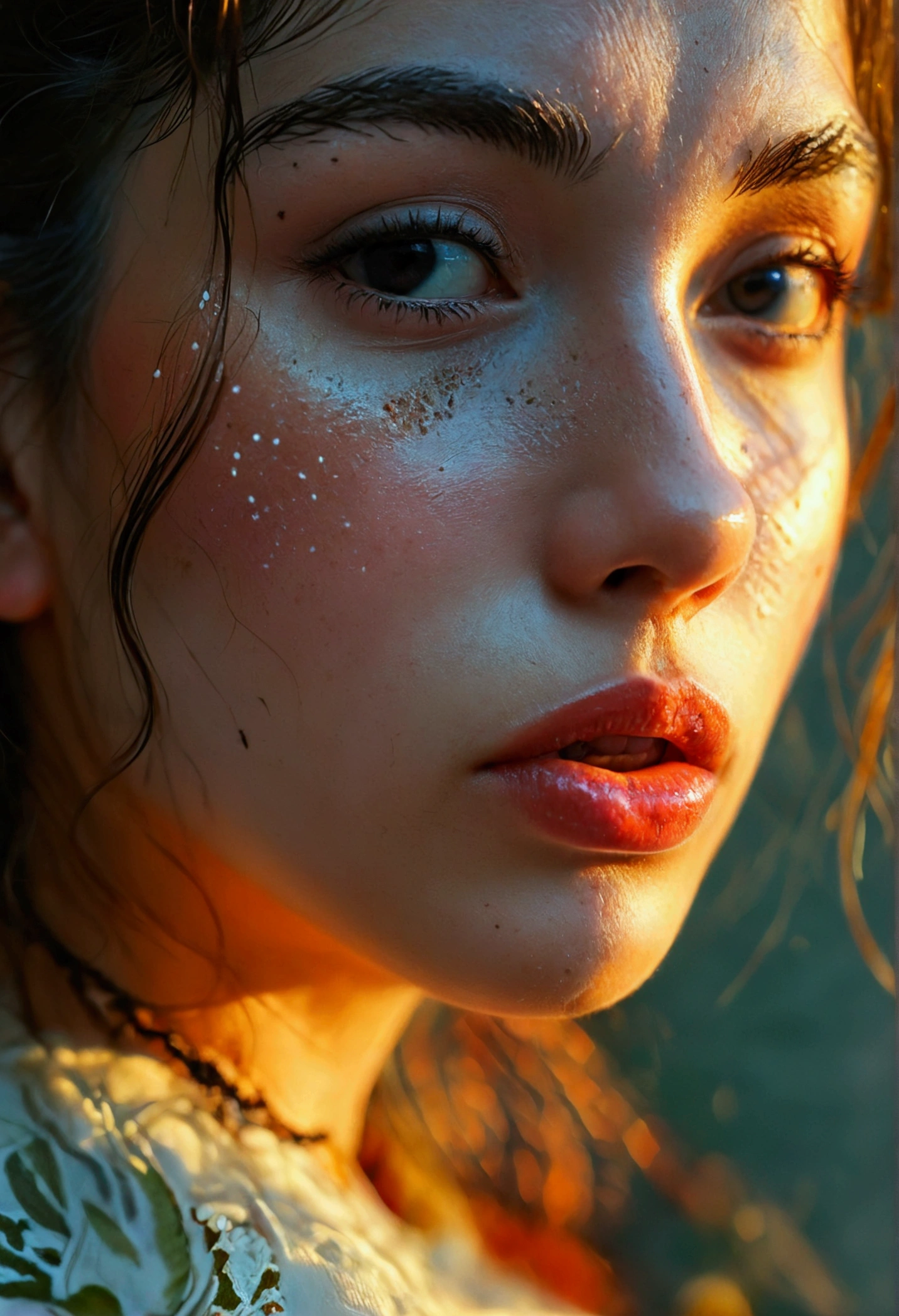 ((Large beauty mark near the mouth:1.2),(A large mole near the mouth:1.2))