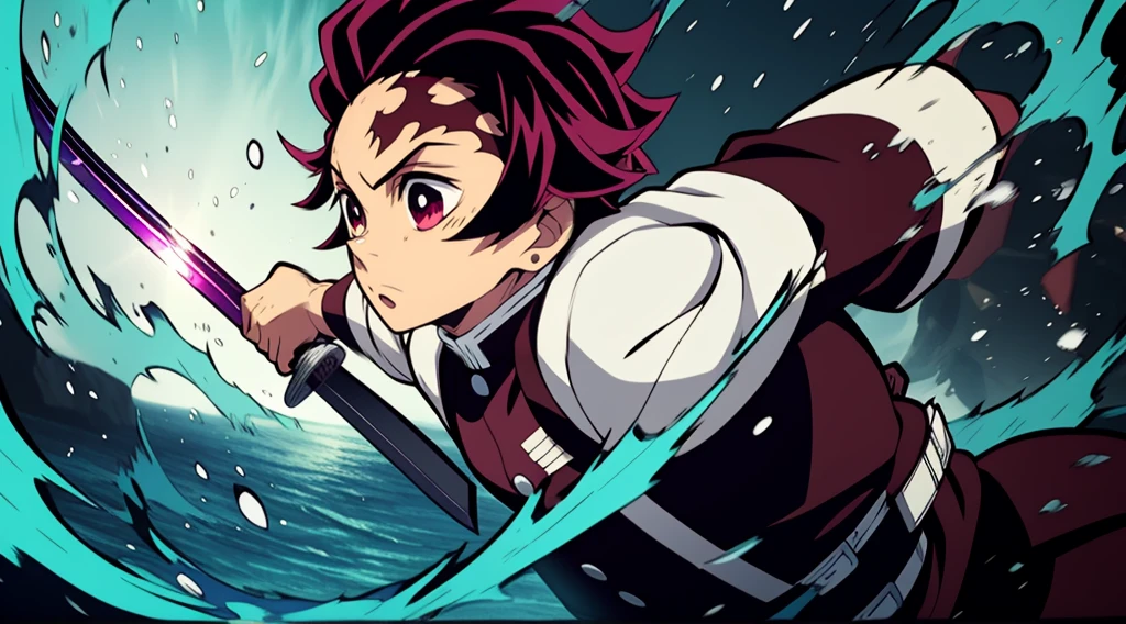 hight resolution, Anime Art Wallpapers 8K, epic composition, Battle, Anime character with a sword on the background of fire and water, mist, Cute guy with black and pink short hair in Demon Slayer art, Demon Slayer Art Style, demon slayer rui fanart, badass anime 8 k, Demon Slayer, Anime Key Art, 4 k manga wallpapers, kimetsu no yaiba, anime wallaper, Ultra Transparent, Ultra Detailed, very extremely beautiful, anime epic artwork, Anime Art Wallpapers 8K, Local Art