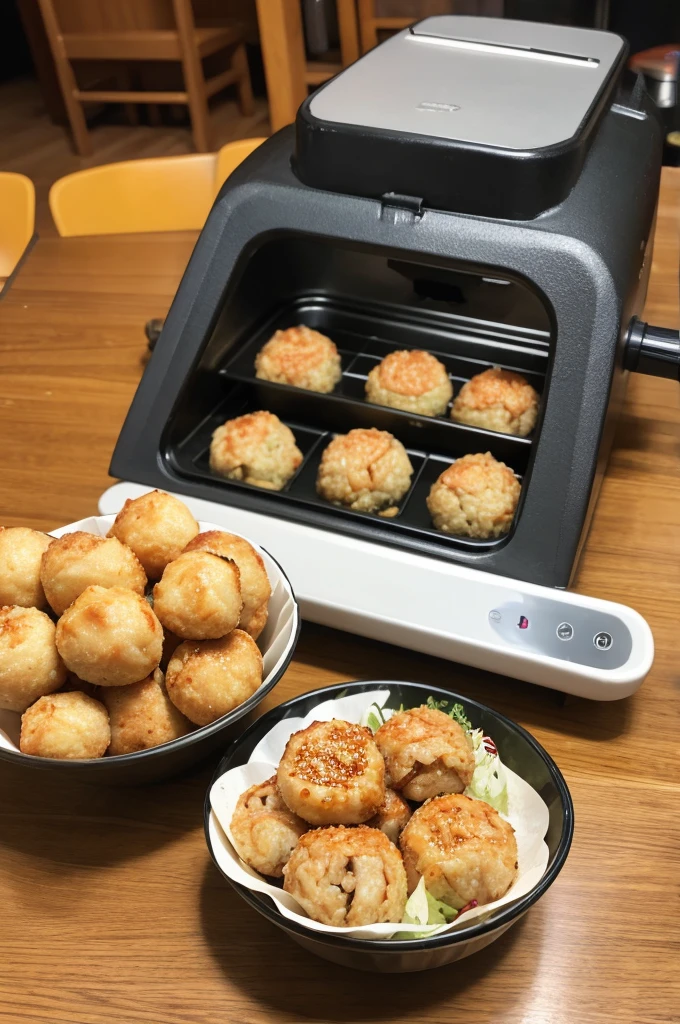 Takoyaki機 on the desk Takoyaki