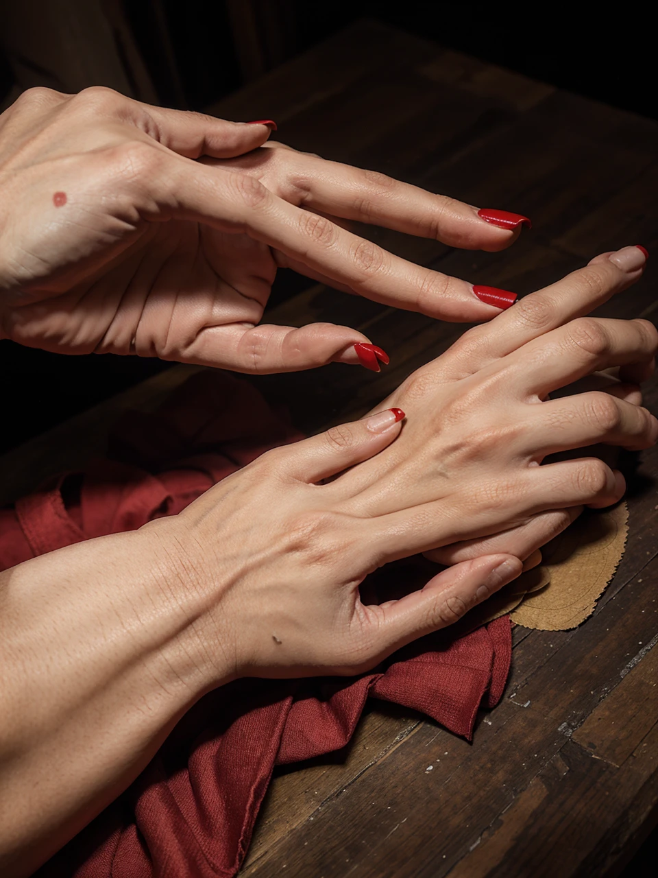 Cut this hand and more blood 

