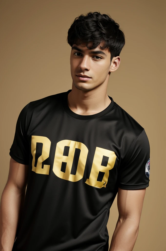 Manchester United t-shirt from 2008 in gold with black 