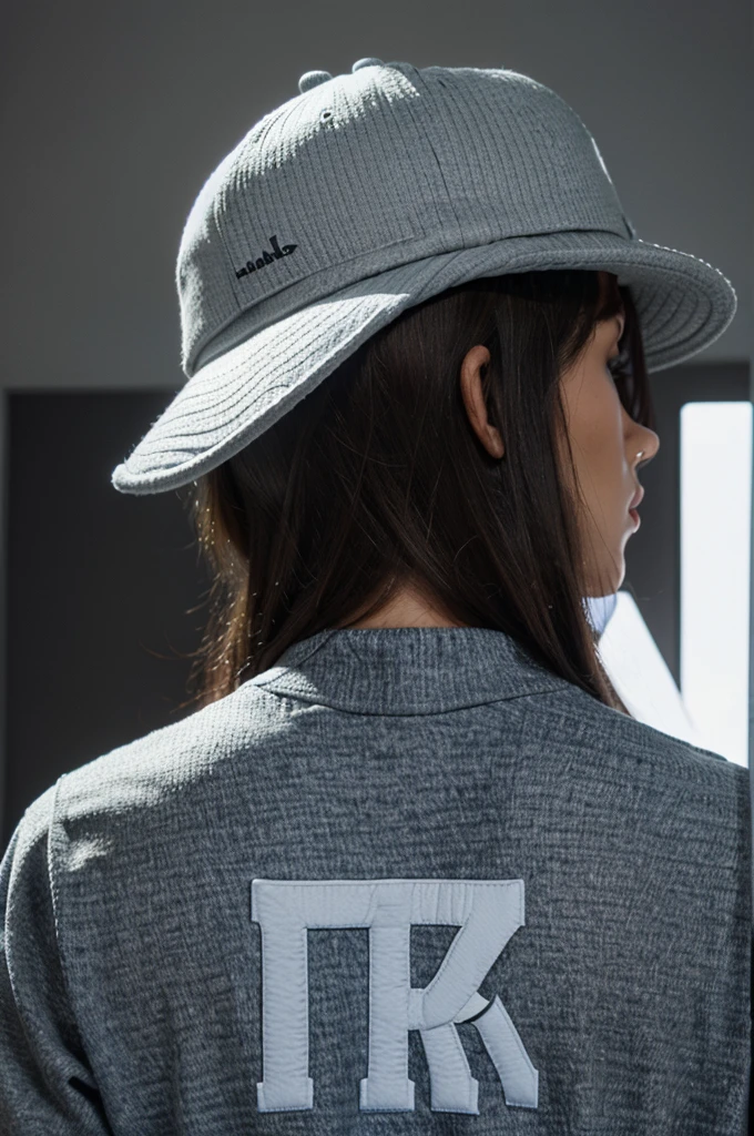 Make me a 3 dimensional picture,men and women turn around each other wearing hats and cool backgrounds,and there are letters R and P written on each hat