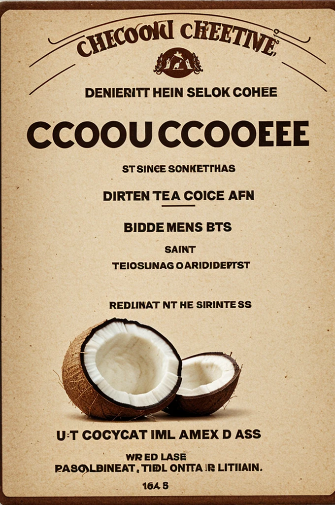 Label of a coconut cream called COCOE