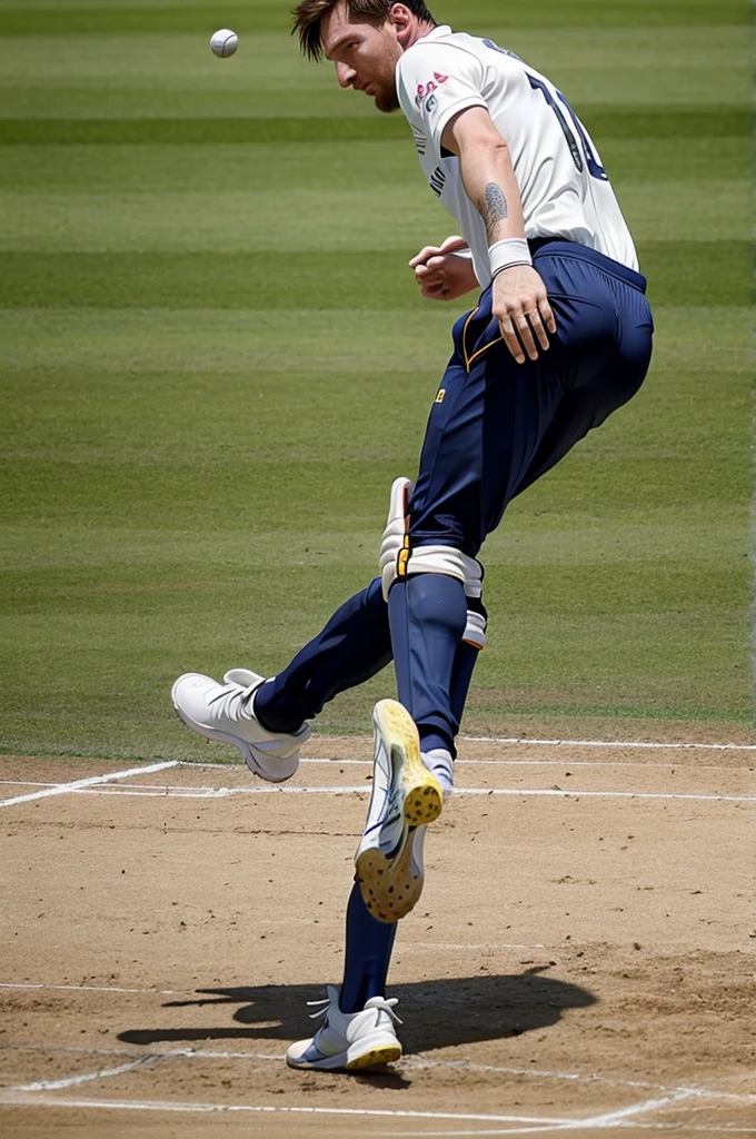 Messi playing cricket
