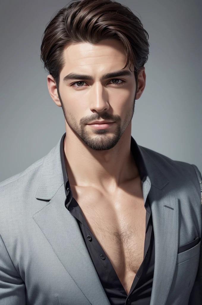 Realistic handsome man