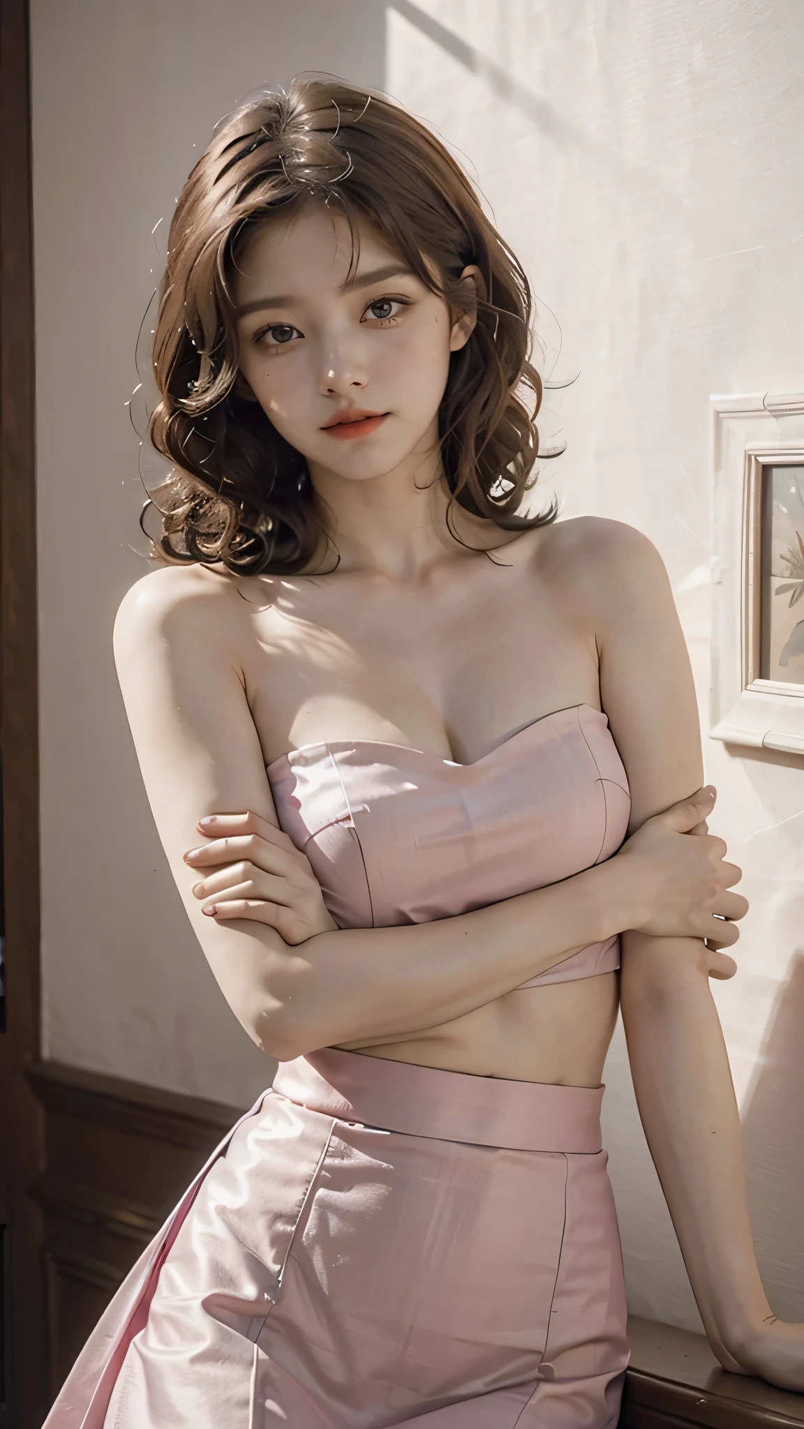 (Best quality, Detailed details, Masterpiece, , 4K, Chiaroscuro,The photos are super realistic and realistic, Highly detailed Canon videography )(Pink mech:1.5)Light up beauty