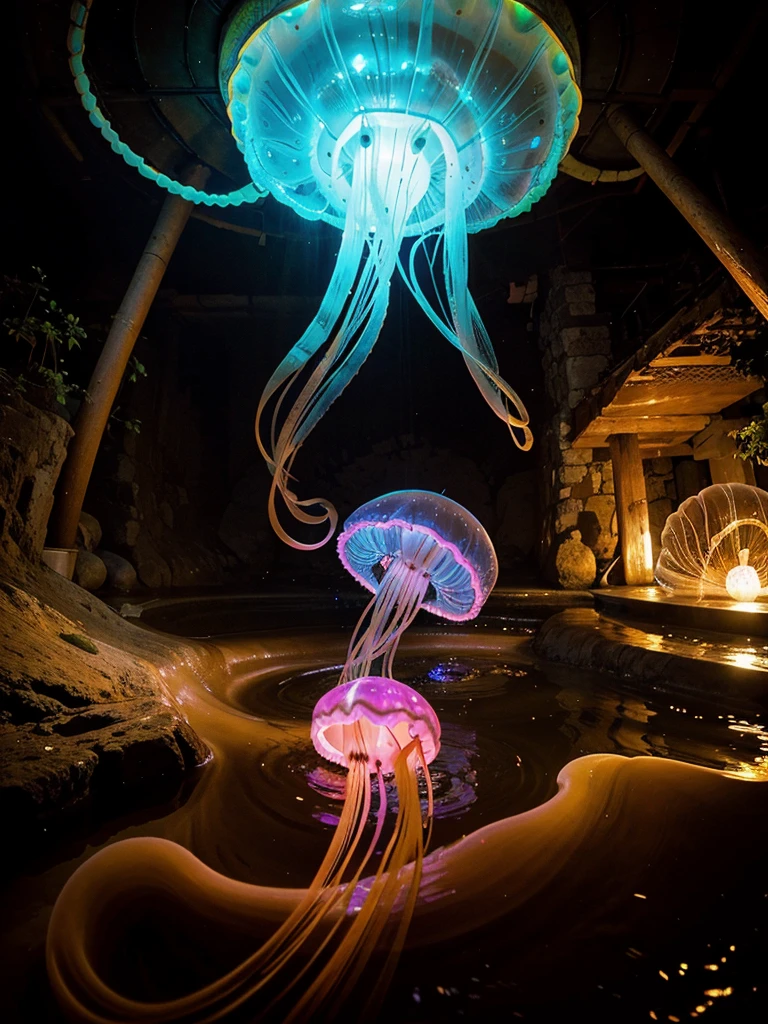 glowing jellyfish