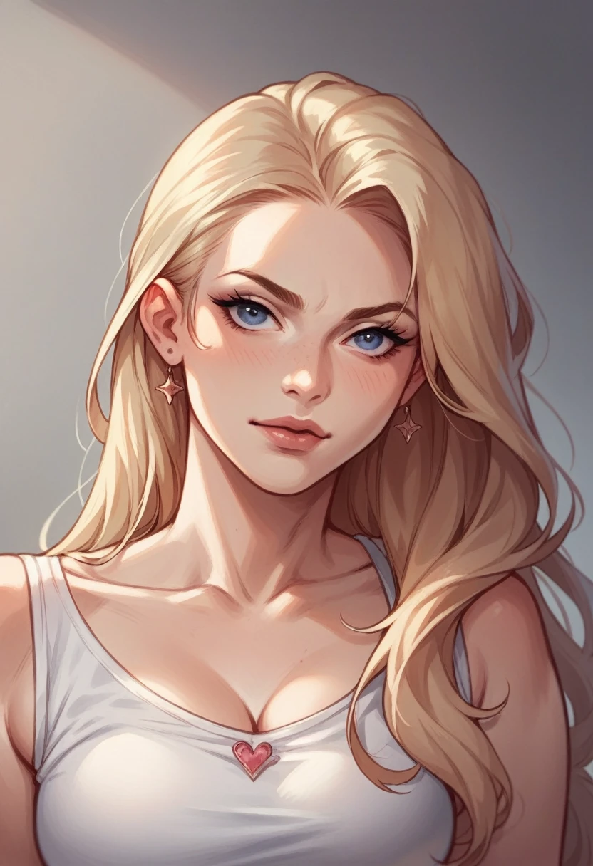 Fille blonde, cheveux blond, photo sexy
