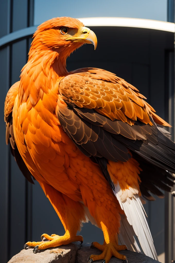 Futuristic orange eagle