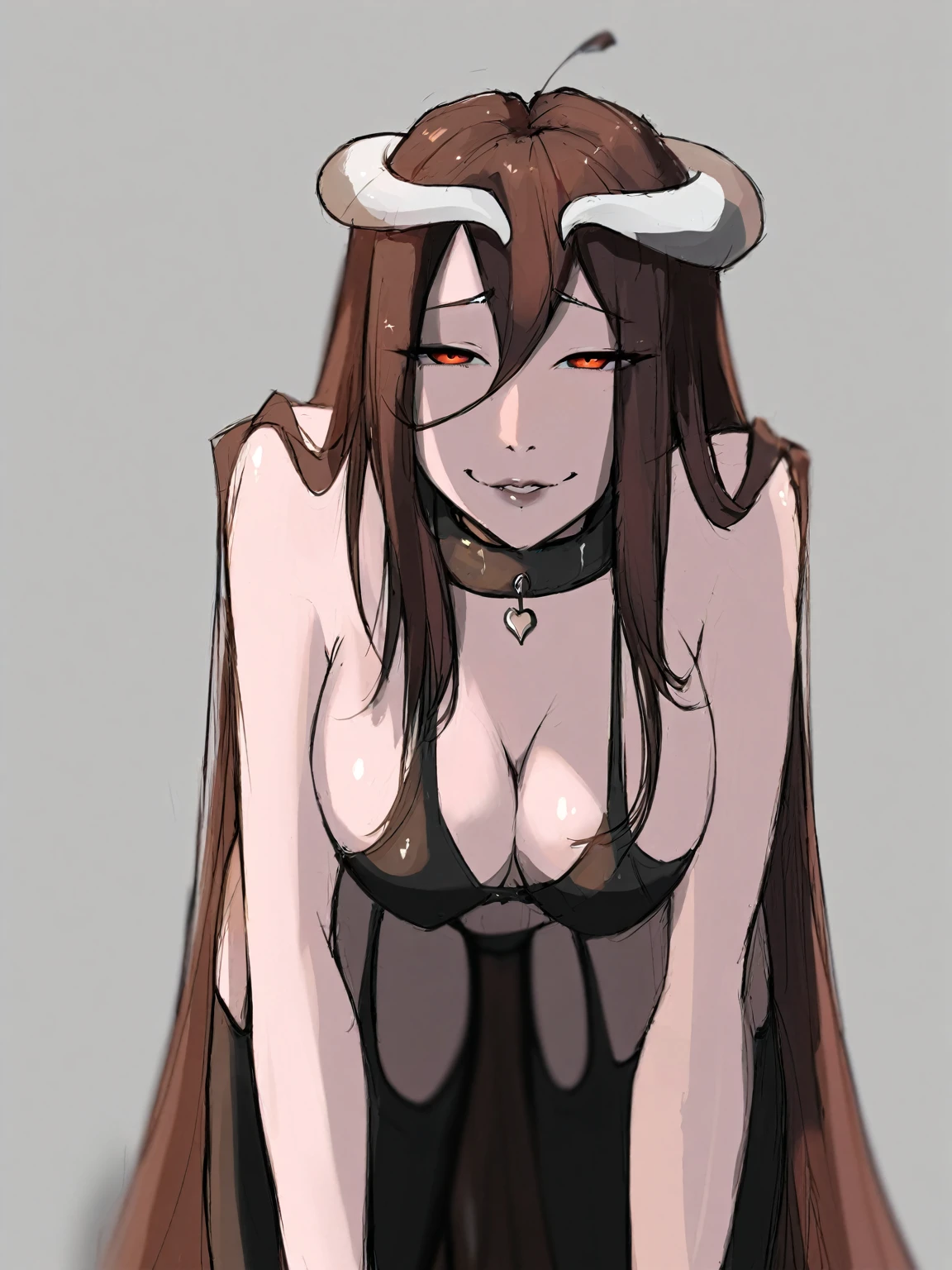 anime girl with horns and a bra top posing for a picture, demon anime girl, demon girl, portrait of a female demon, succubus, succubus in sundress portrait, portrait of demon girl, succubus in tight short dress, demoness, with horns, demon woman, beautiful succubus, anime monster girl, monstergirl, human :: sorceress