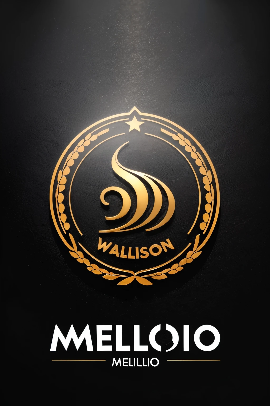 Create a logo for me, my name is Wallison Melo, I'm a graphic designer