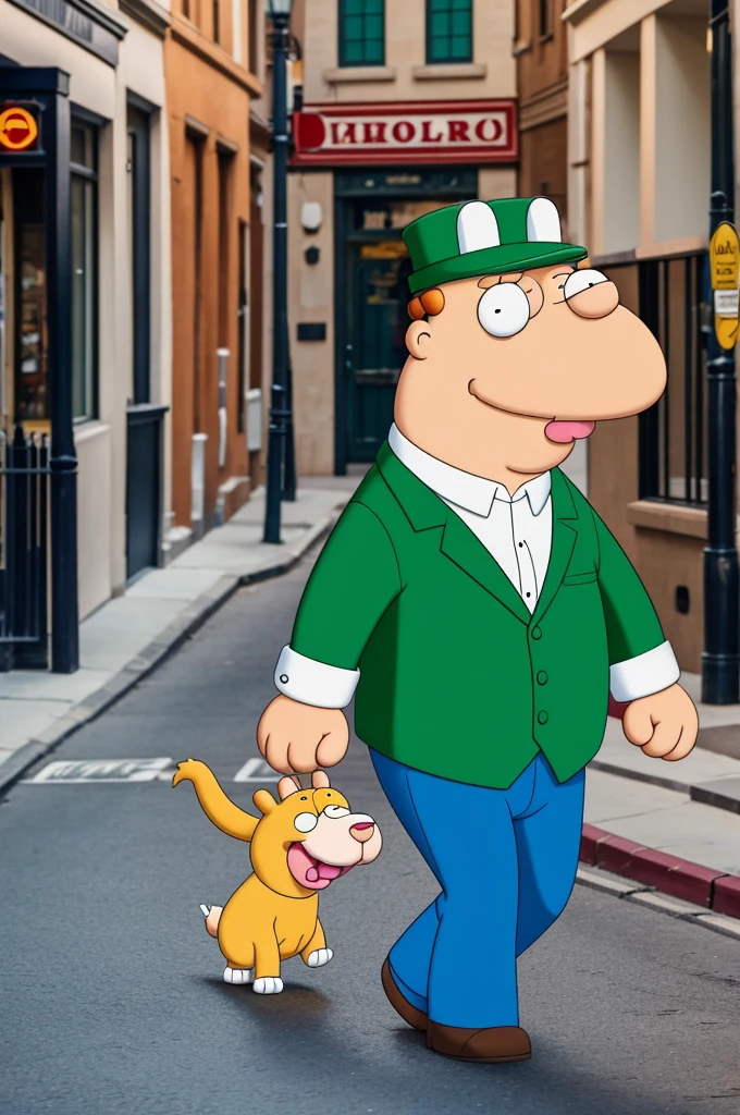Make rocko from family guy walking in the street