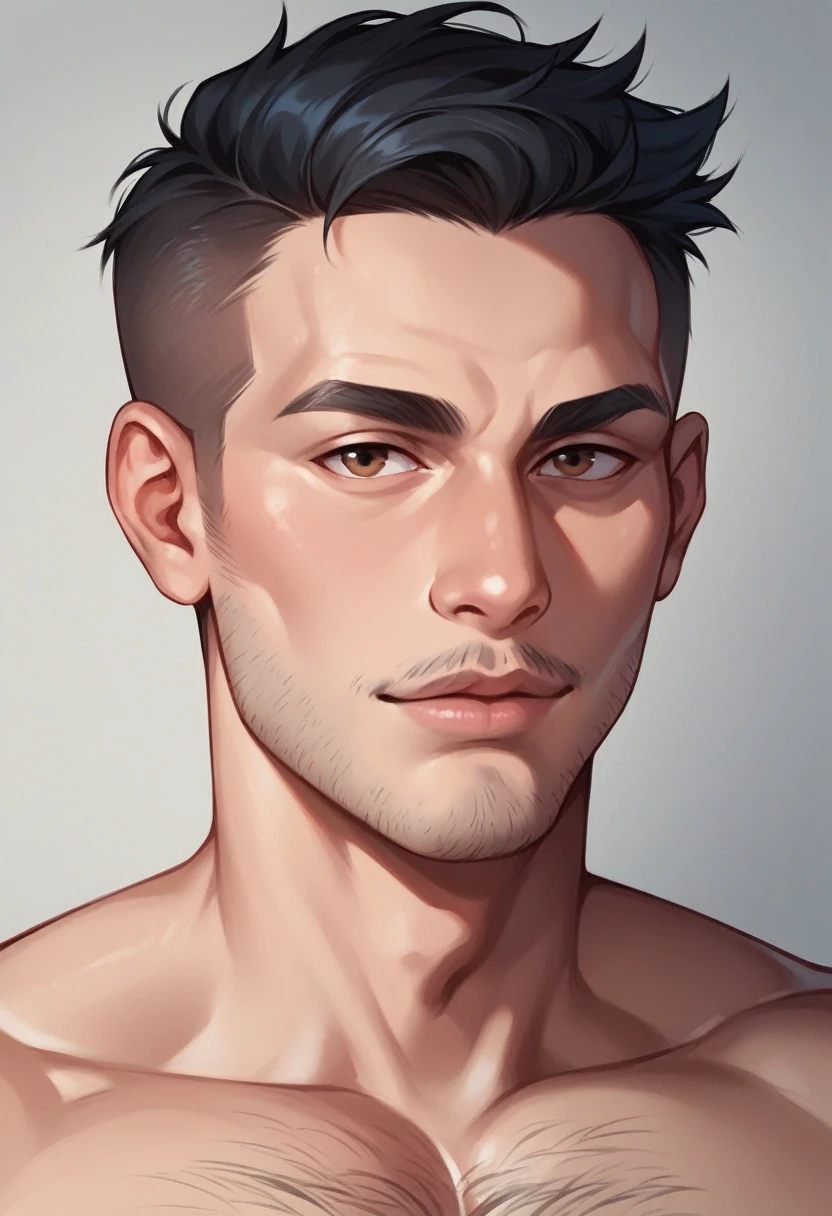 Close up photo of a 25 year old men.