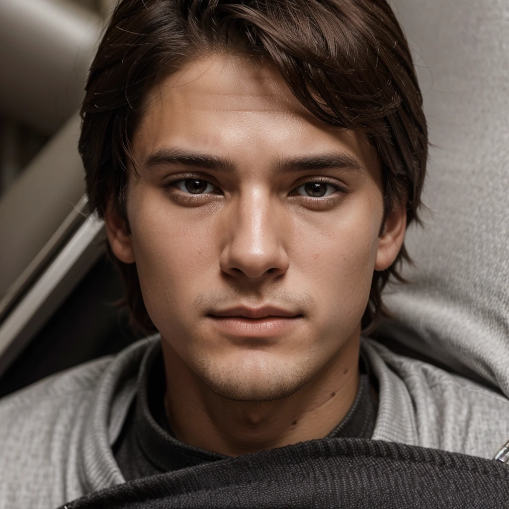 Close up photo of a 25 year old men.
