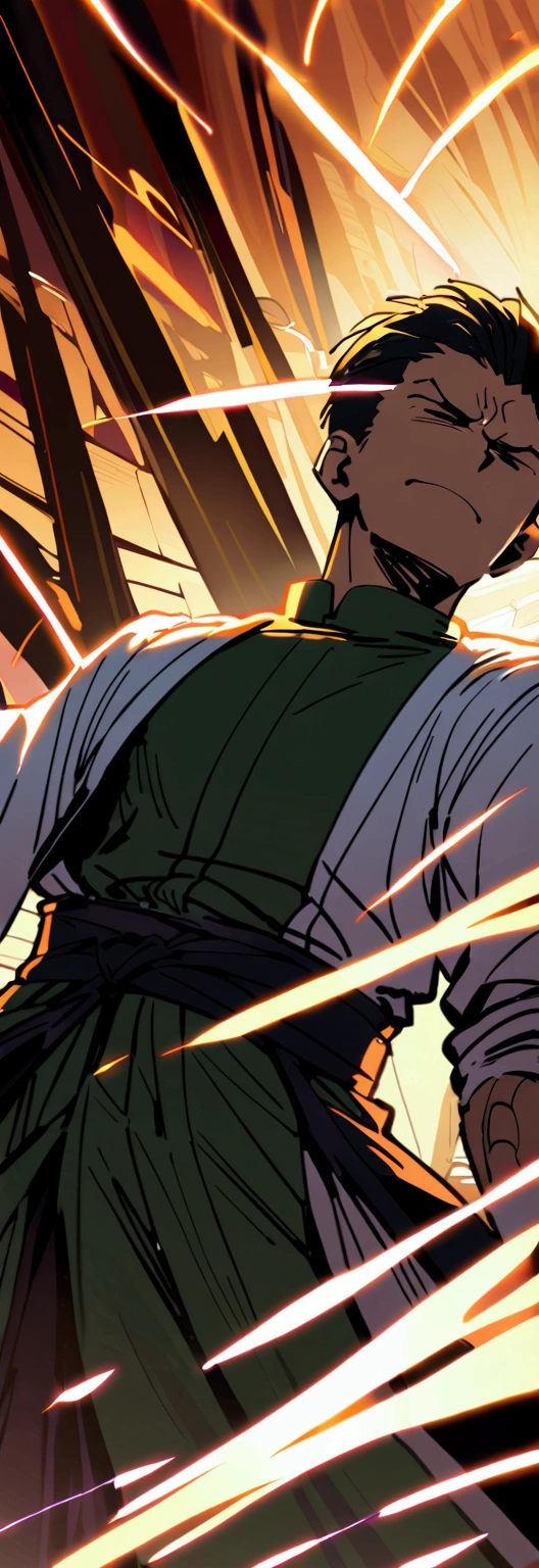 A calm and patient swordsman.