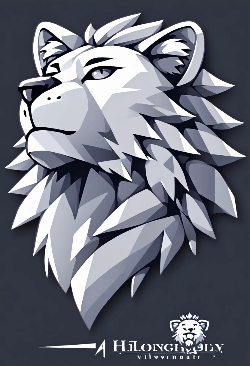 (low poly:2),Brown bear head,Old Image,Lion's head,Wolf avatar,Logo Design,Single color,