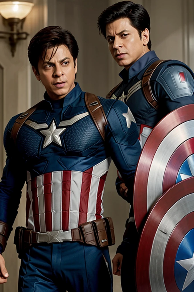 Sharukh Khan in captain America suit