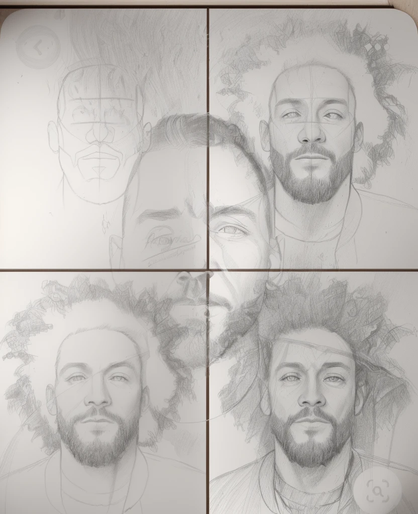 a closeup of a drawing of a man with different facial expressions, traditional drawing style, ✏️🎨, solo portrait 🎨🖌️, realistic sketch, detailed facial structure, court sketch art, realistic art style, drawing style, realism art style, realistic and defined face, very detailed facial structure, professional sketch, comic drawing style, hyperrealistic sketch, beautiful drawing style