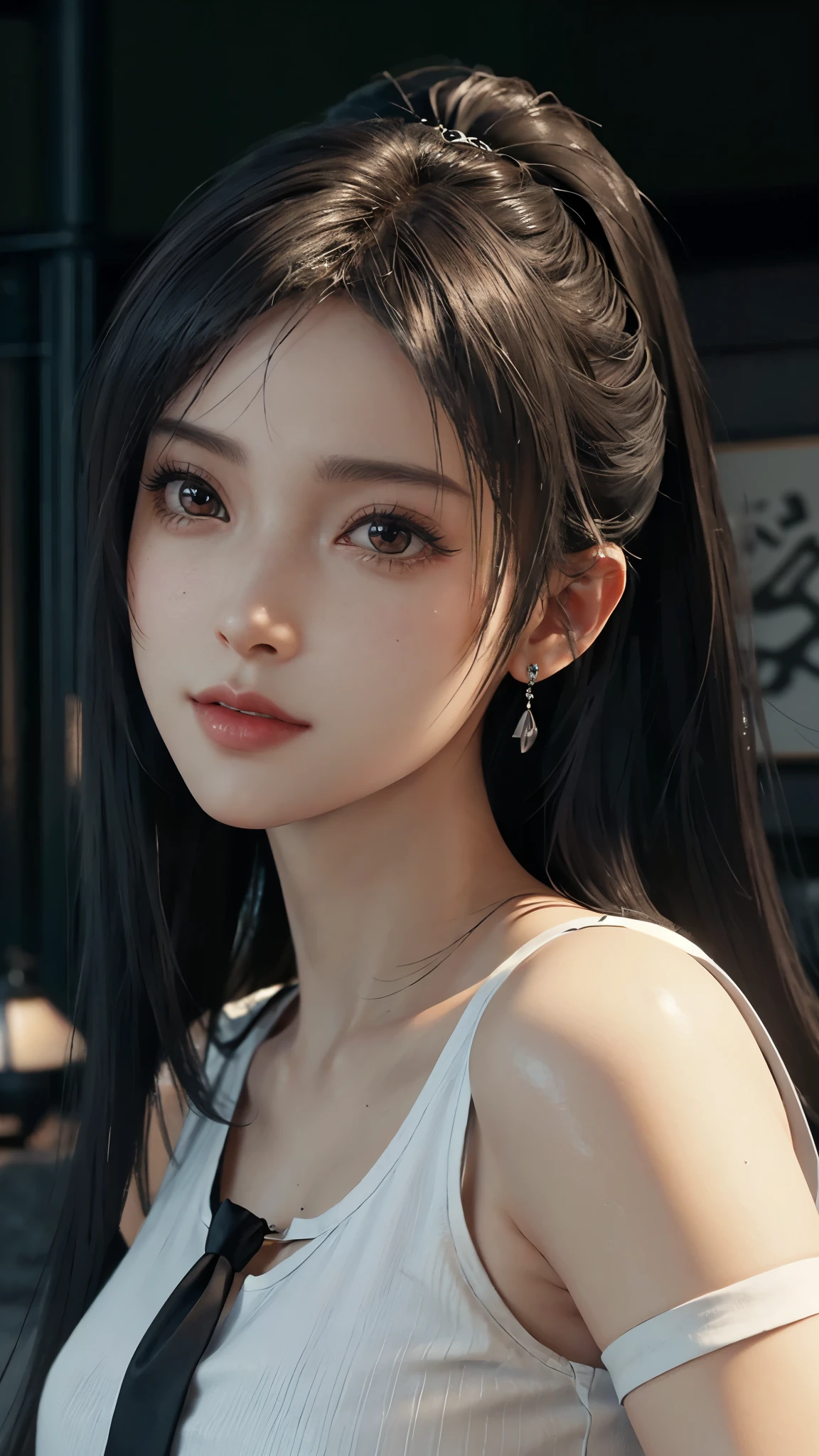 Light线追踪,{best quality},{ {masterpiece}},Extremely detailed 8k wallpaper,{Extremely refined},rich and colorful,Intricate details,realism,Cool white skin,(Apply blush carefully),1080P,sun,Soft,Sense of Brokenness,皮肤Light滑如丝,3d,masterpiece,best quality,illustrationVery detailed,beautiful eyes,Very detailed的 8k cg 壁纸,Extremely refined女孩,8k wallpaper,best quality,noon,Pure beauty,White Chinese style telephoto lens,image(Front focus), (in the darkness:1.6), 大卫·霍克尼和阿尔方斯·穆夏的超realism女性肖像, Fantasy Art, Photo-realistic, Art Station, poster, , Very detailed的脸, 4K, The award-winning,
Start screen art, PC games with UI, Start screen, Stunning splash screen art, game Critical Art, Loading Screen, Loading Screen, Loading Screen”, Ink figure painting, Wang Chen, Critical Art, yasuke 5 0 0 px Model,Close-up of miss wearing white mask, Beautiful character painting, Gu Weiss, Gurwitz-style artwork, White-haired god, author:Yang Jie, Epic and beautiful character art, Stunning character art, author:Fan Qi, by Wuzhun Shifan, pixiv Art Street Guviz, Single ponytail, insult, High Ponytail, Tall and big, Long legs,(shorts), elegant, dignified, miss, Beautiful curves, sweet smile, Strong sense of detail and layering, color丰富绚丽, Has a unique texture, rich and colorful, color, vivid, Design Art, 16K, Very detailed, {{illustration}}, {Extremely refined}, {Exquisite surface treatment}, Very detailed, Delicate and shining eyes, {{Light}}, 极致Light效果, Model: realism, CFG size: 12, Laura: Bright texture (1.35), high quality, masterpiece, Exquisite facial features, Delicate hair depiction, Detailed depiction of the eyes, masterpiece, best quality, Light线追踪, Extremely detailed CG unified 8k wallpaper, masterpiece, best quality, (1 girl), 完美miss身材, (((tight white t shirt))), (Delicate face), Black short hair, Tie your hair up, Light blue hairpin, (White skin), (Optimal Lighting), (超级Intricate details), 4K统一, (Very detailed CG), Showing off her white legs, , Hot Pants, shorts,