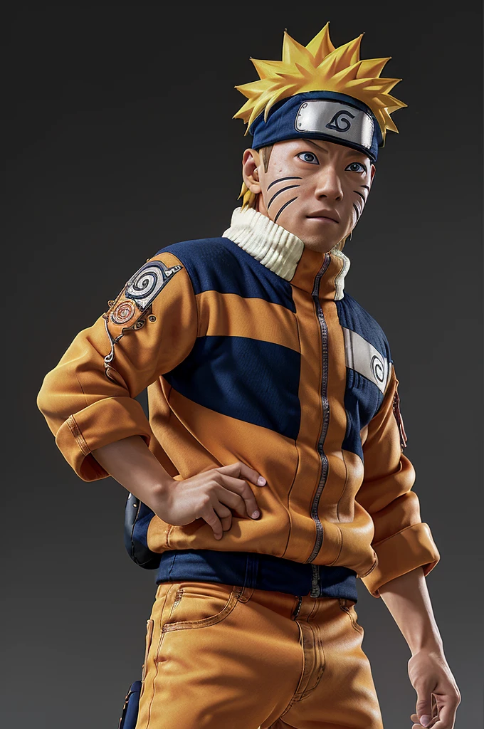 naruto, naruto Uzumaki, Create a mascular naruto Uzumaki avatar, Closed wallistic appearance. Inspired by naruto Uzumaki from naruto, photograph (photographrealism) (Realistic) (Ultra HD) (8K Wallpaper) (The finer details) (Extreme details of the face)