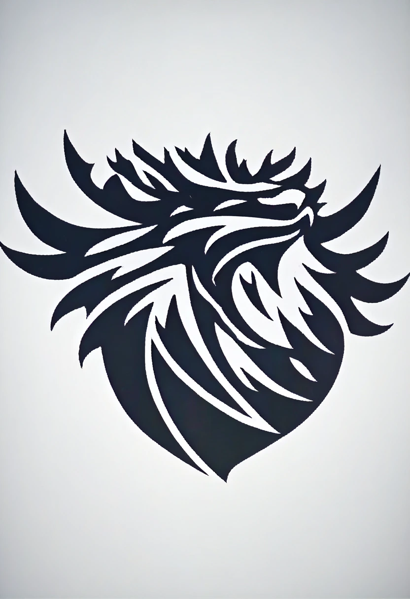 (low poly:2),Carnivorous mammal avatar,Logo Design,Single color,(Front image:2),avatar,(fierce:2),