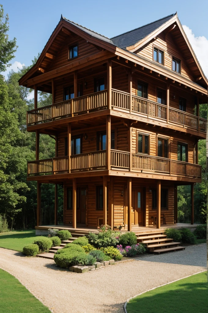 A wooden house 
